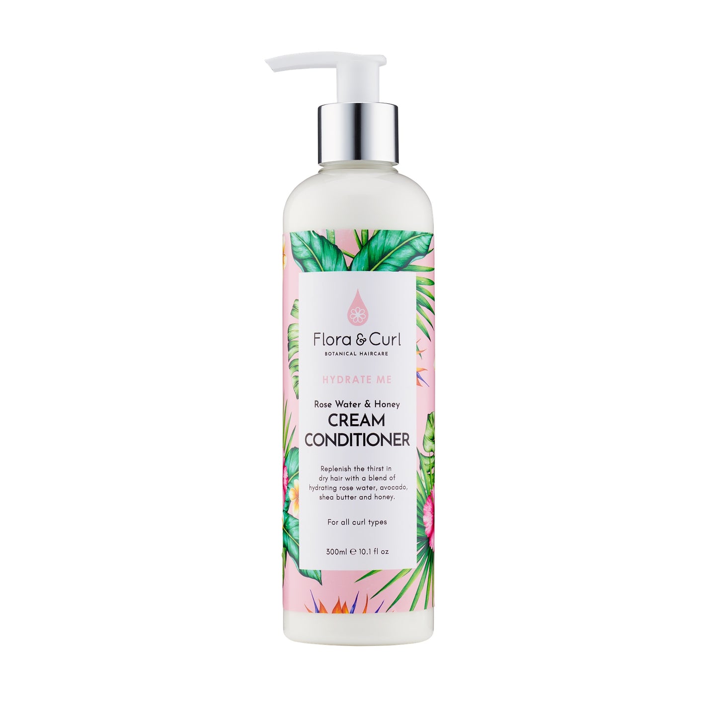 Flora & Curl - Rose Water & Honey Cream Conditioner 300ml
