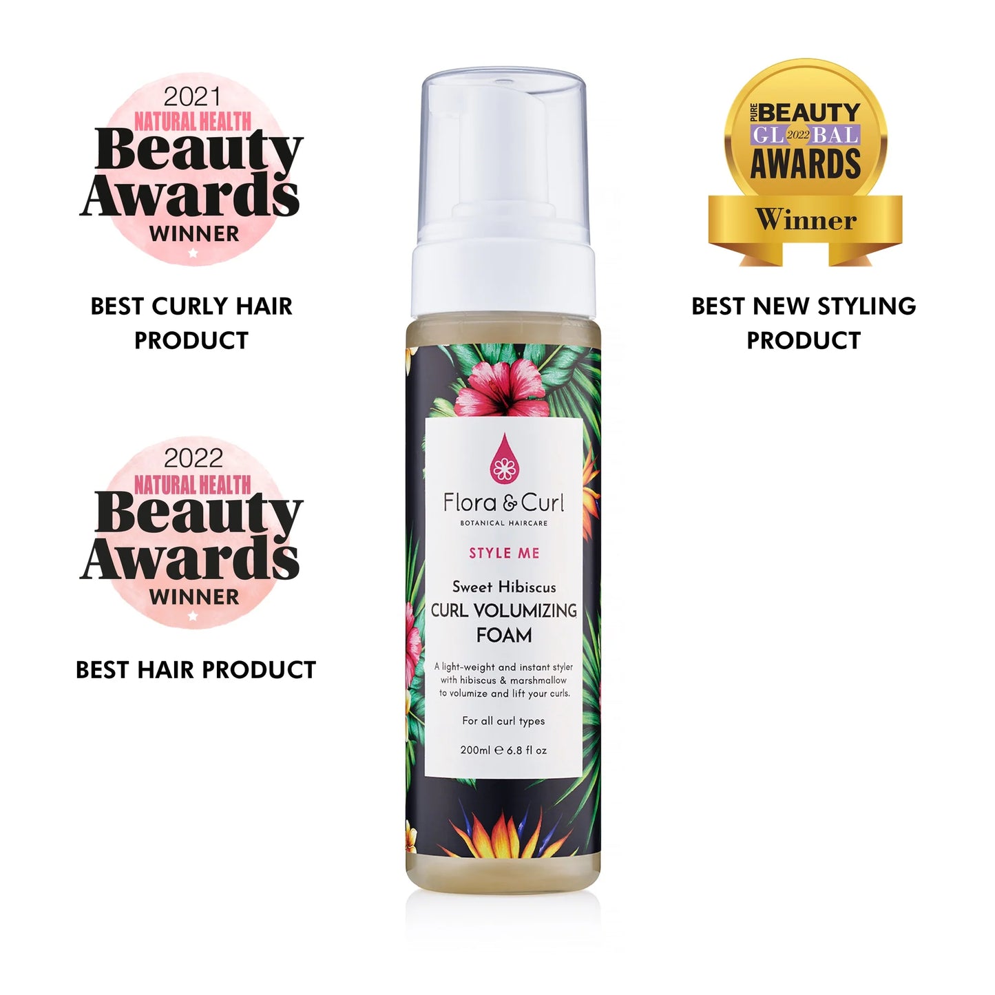 Flora & Curl - Sweet Hibiscus Curl Volumizing Foam