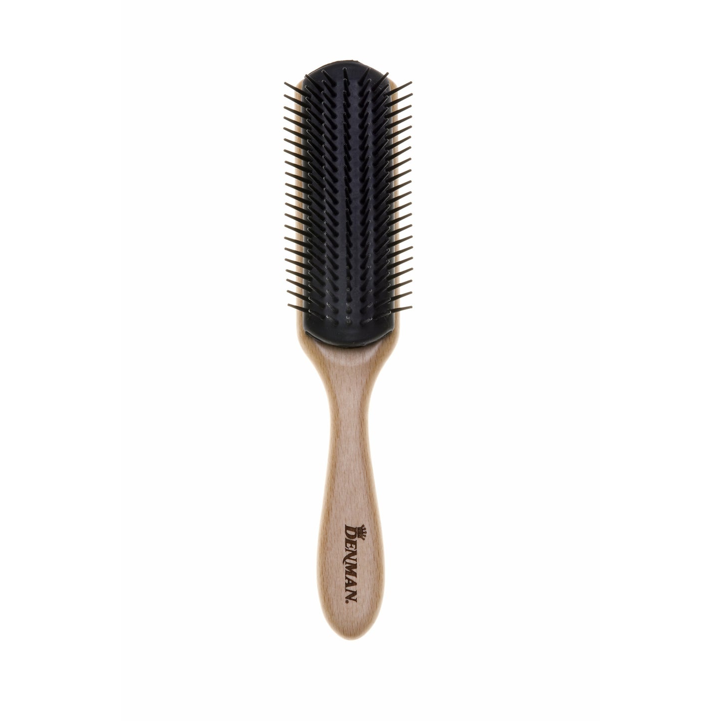 DENMAN - Styling Brush D3  7 rows wood color
